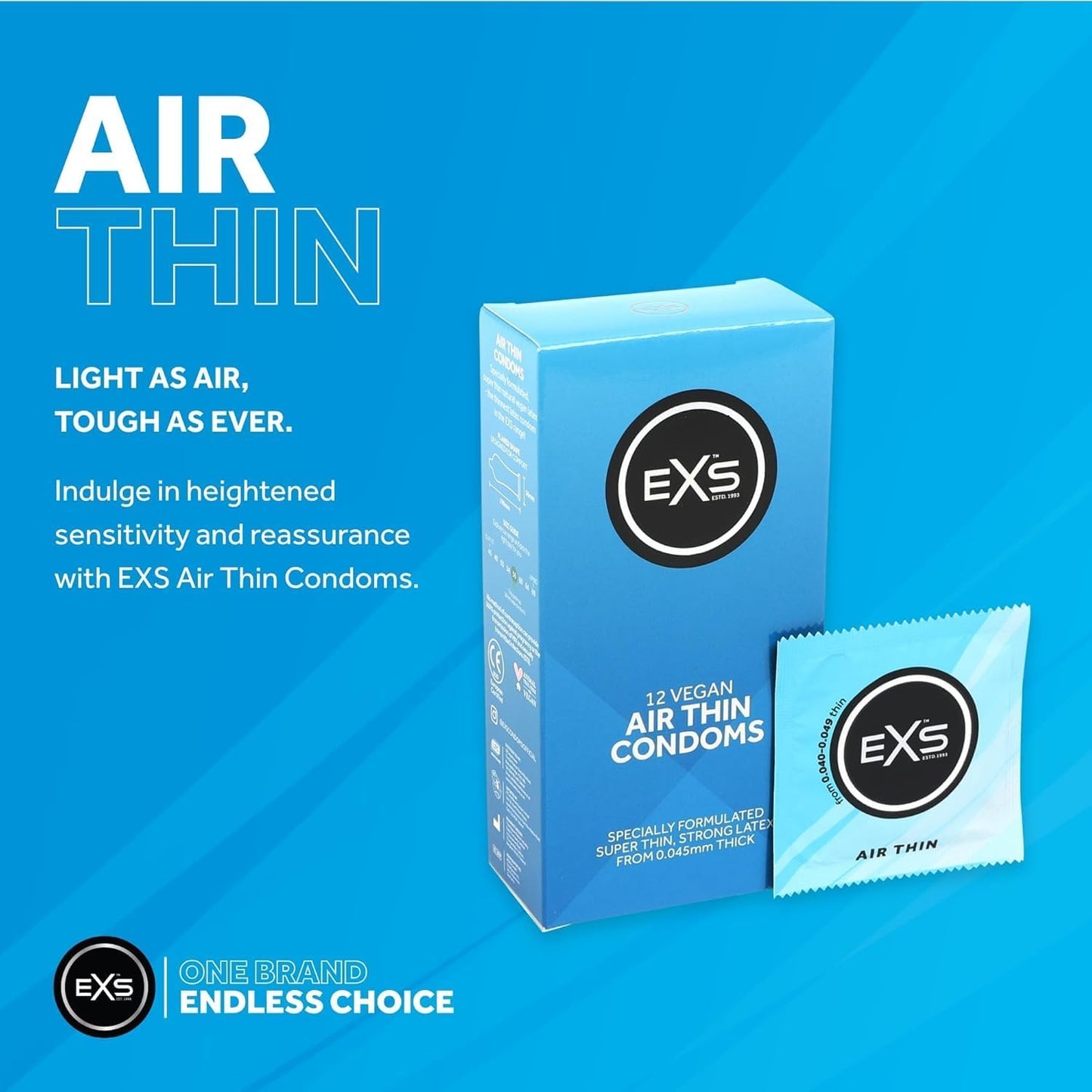 EXS | Air Thin Condoms | One of The Thinnest Quality Condoms | Vegan