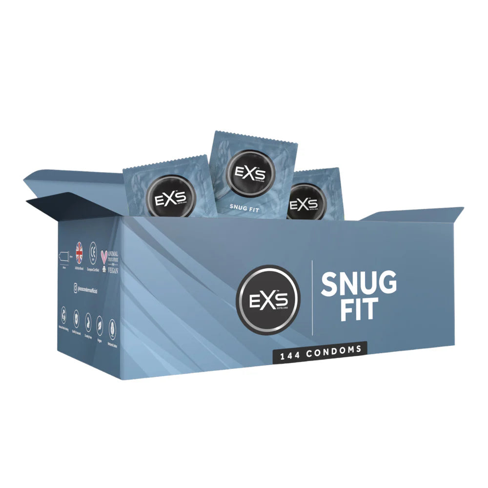 EXS | Snug Fit Condoms | Natural Latex & Tighter More Secure Condom | Vegan