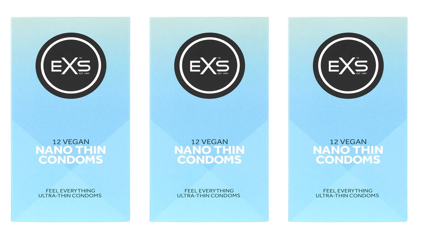 EXS | Nano Thin Condoms | One of The Thinnest Quality Condoms | Vegan