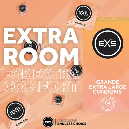 EXS | Grande Extra Large Condoms | Natural Latex &  Condom | Vegan