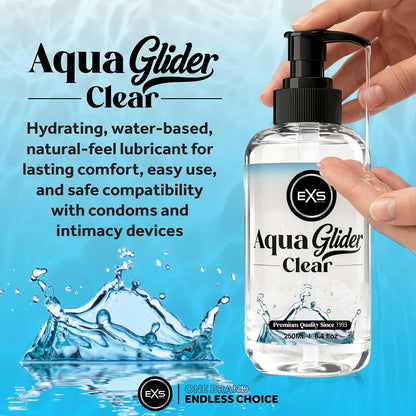 EXS | AquaGlider Clear Lubricant | Fragrance-Free | 250ml