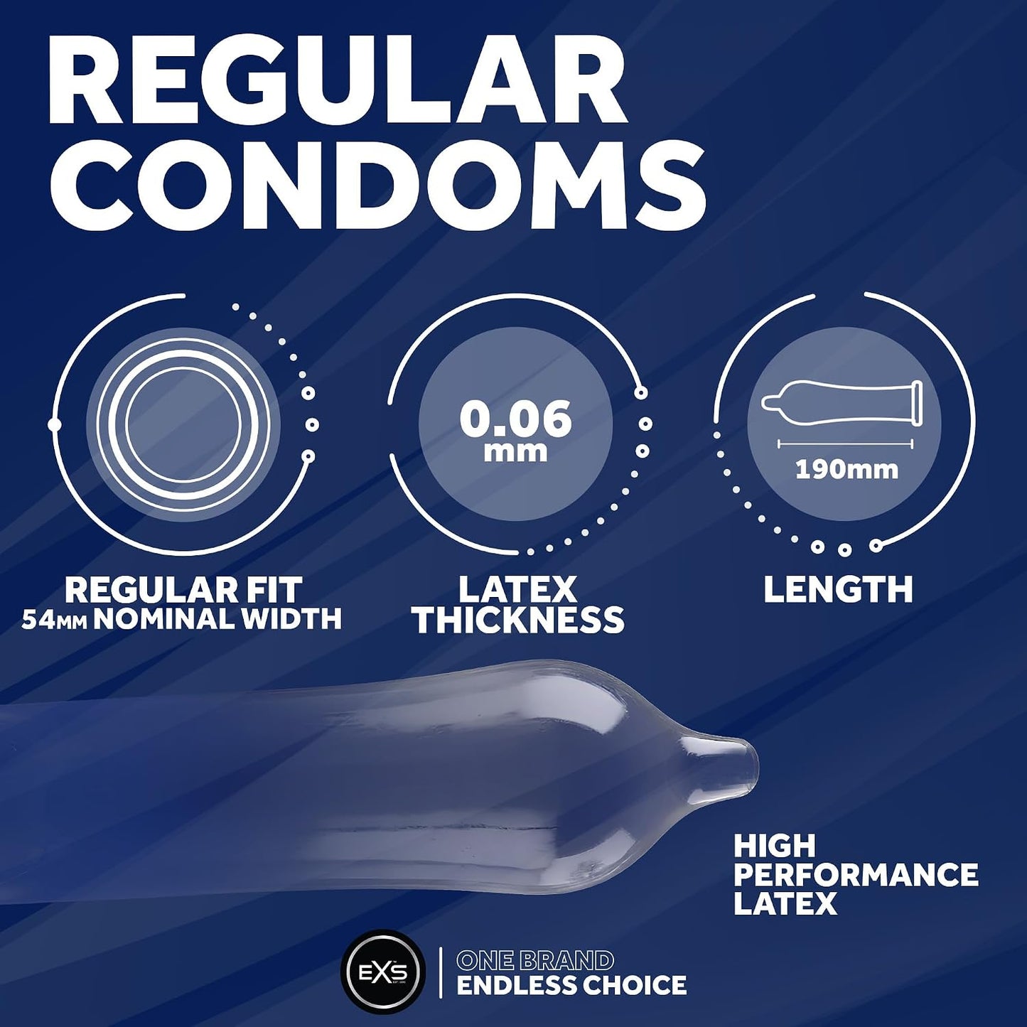 EXS | Regular Condoms | Natural Latex & Reliable Condom | Vegan