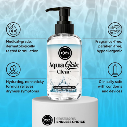 EXS | AquaGlider Clear Lubricant | Fragrance-Free | 250ml