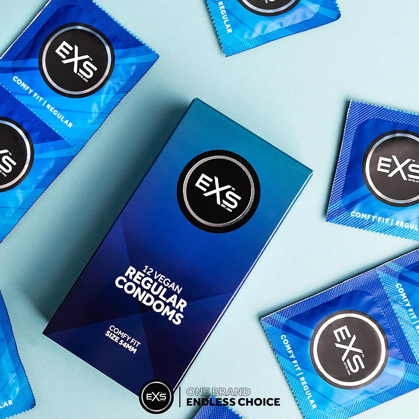 EXS | Regular Condoms | Natural Latex & Reliable Condom | Vegan