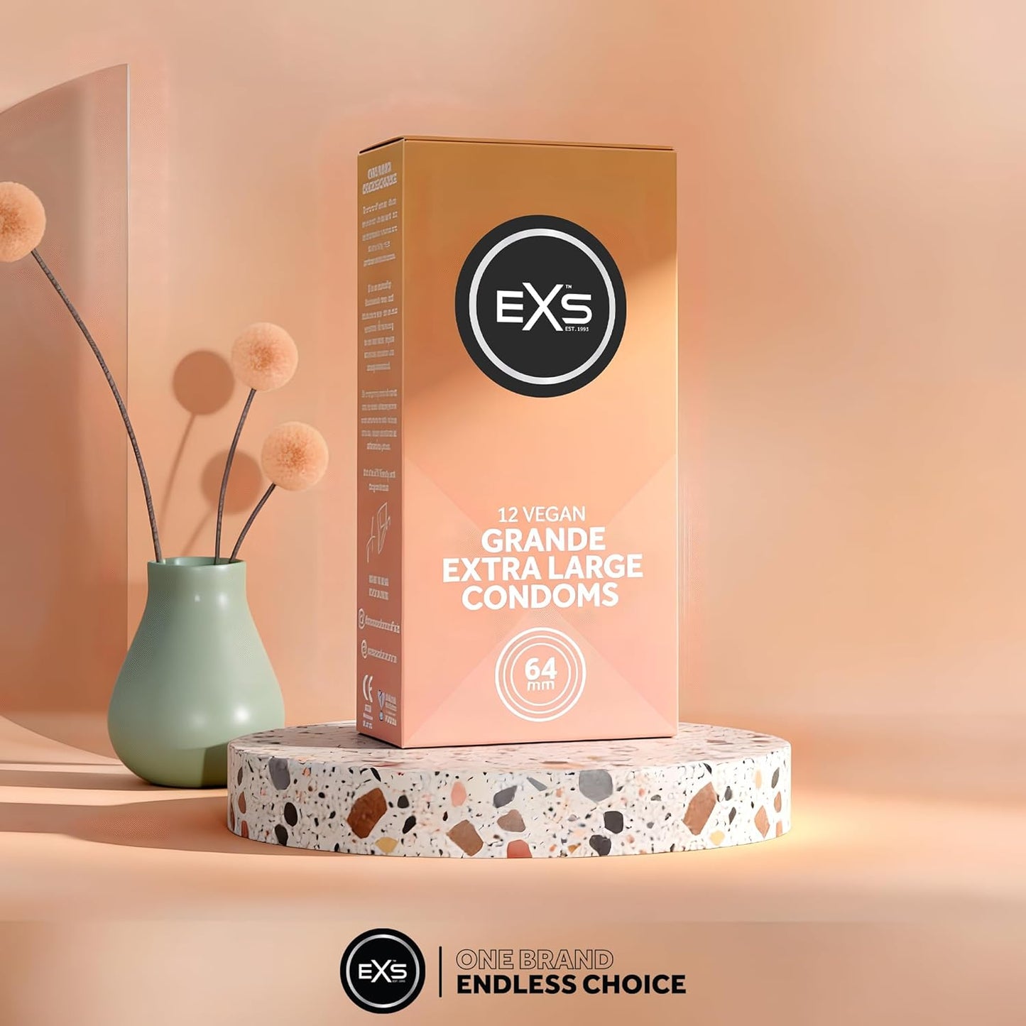 EXS | Grande Extra Large Condoms | Natural Latex &  Condom | Vegan
