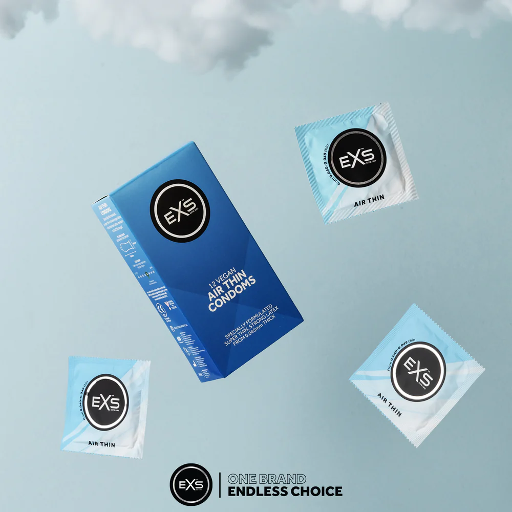 EXS | Air Thin Condoms | One of The Thinnest Quality Condoms | Vegan | 48 Pack