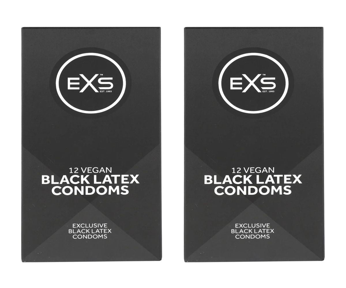 EXS | Black Latex Condoms | Enhance Your Sex Life with Coloured Latex | Vegan