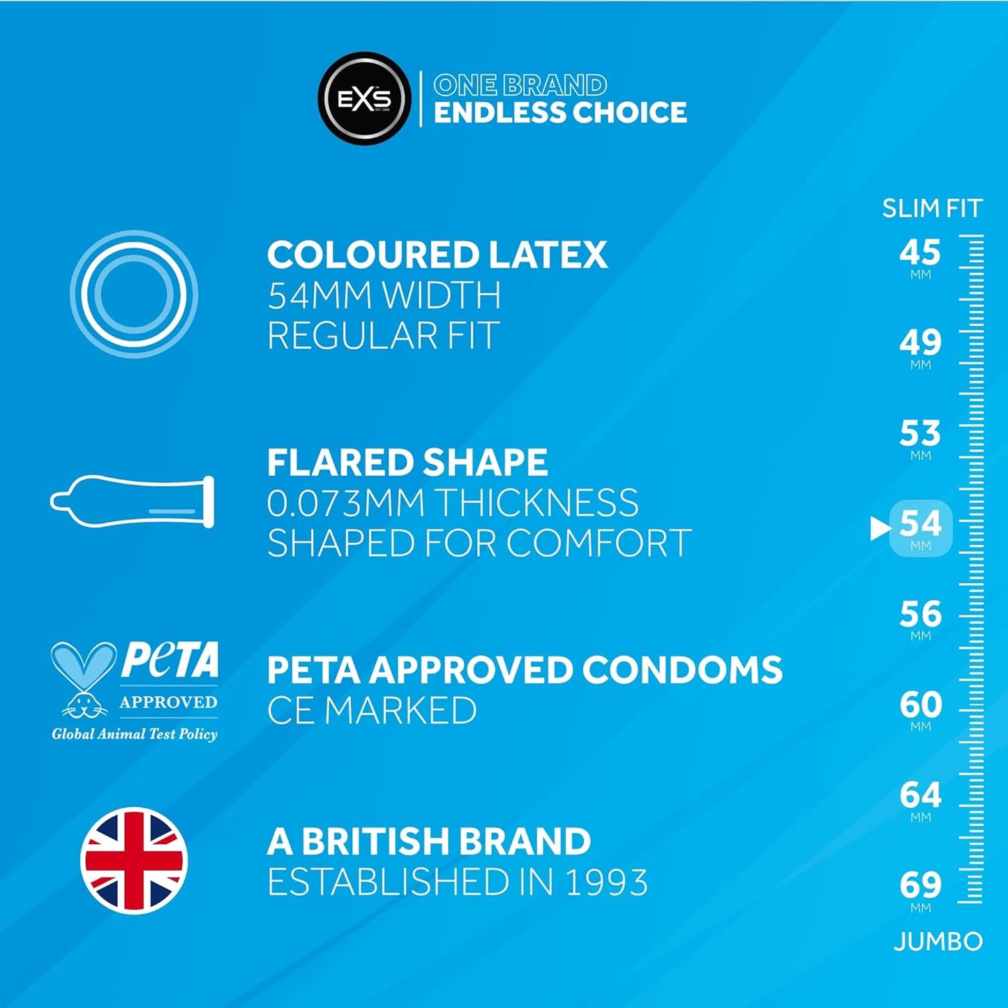 EXS | Black Latex Condoms | Enhance Your Sex Life with Coloured Latex | Vegan