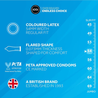 EXS | Black Latex Condoms | Enhance Your Sex Life with Coloured Latex | Vegan