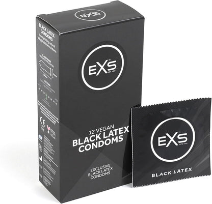 EXS | Black Latex Condoms | Enhance Your Sex Life with Coloured Latex | Vegan