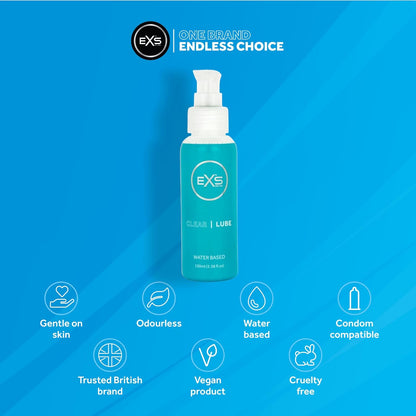EXS | Premium Clear Personal Lubricant | Vegan | Unscented | 100ml