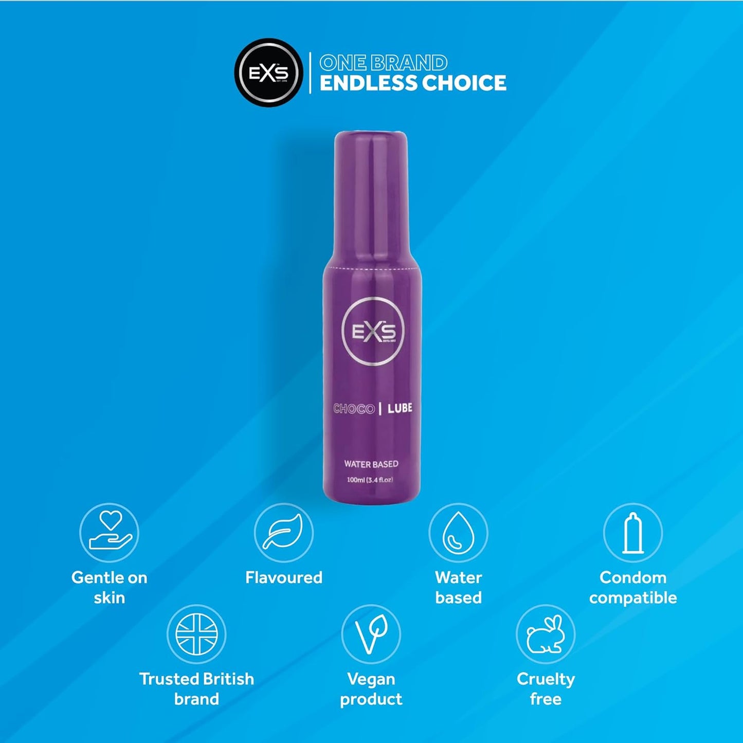 EXS | Premium Clear Lubricant | Vegan | Chocolate | 100ml