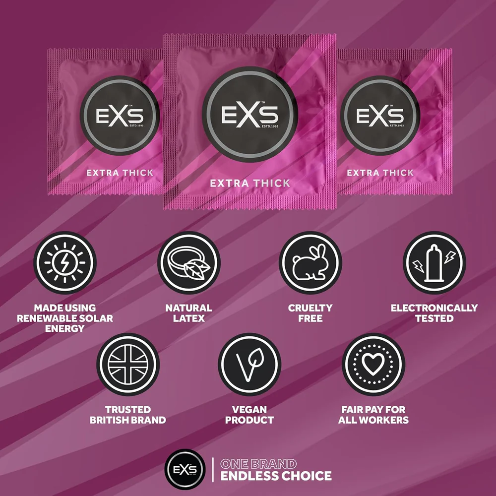 EXS Extra Thick Condoms - 144 Bulk Pack