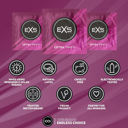EXS Extra Thick Condoms - 144 Bulk Pack
