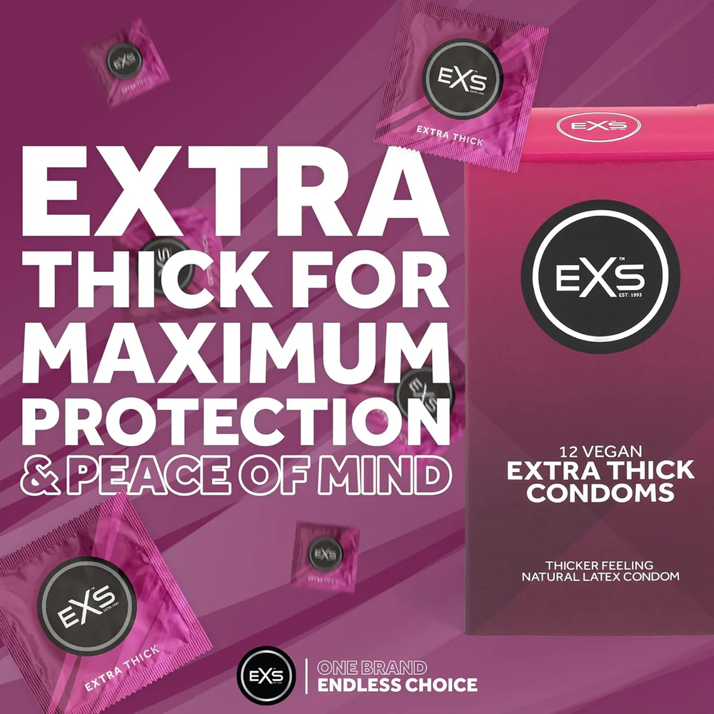 EXS Extra Thick Condoms - 144 Bulk Pack