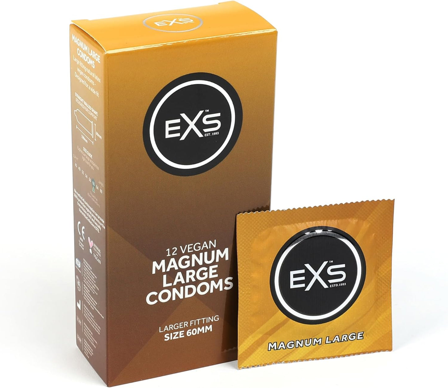 EXS | Magnum Condoms | Natural Latex & Silicone Lubricated | Large Size | Vegan