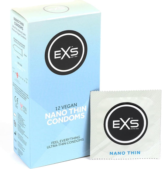 EXS | Nano Thin Condoms | One of The Thinnest Quality Condoms | Vegan