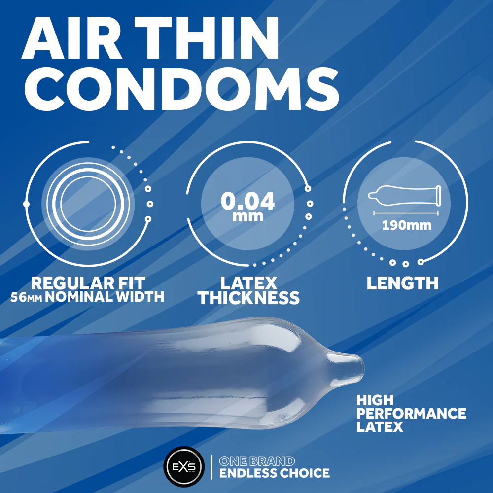 EXS Air Thin Condoms - 144 Bulk Pack