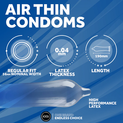 EXS Air Thin Condoms - 144 Bulk Pack