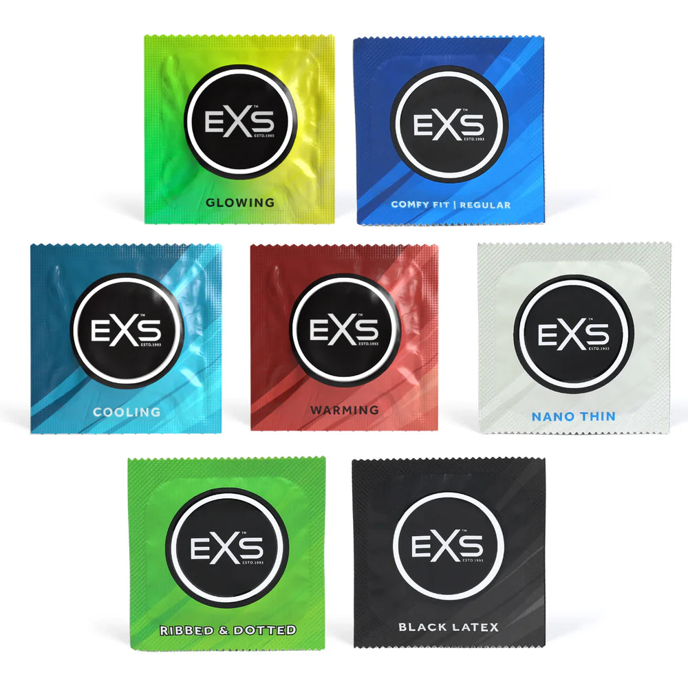 Condom Types 2 EXS Variety Pack 2 Condoms - 48 pack - 7 Condom Types – EXS Condoms