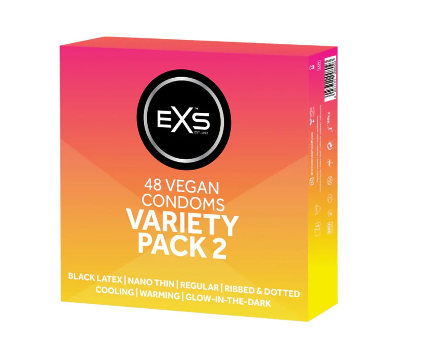 EXS Variety Pack 2 Condoms - 48 pack - 7 Condom Types