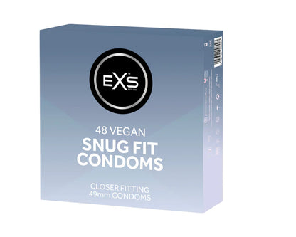 EXS | Snug Fit Condoms | Natural Latex & Tighter More Secure Condom | Vegan | 48 Pack