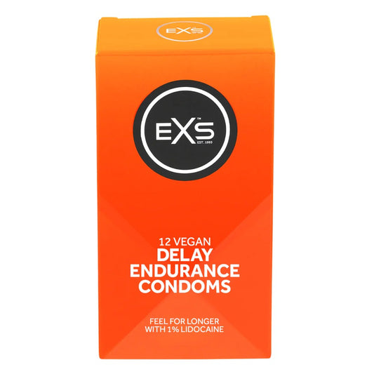 EXS | Delay Condoms | Natural Latex & Silicone Lubricated | Vegan