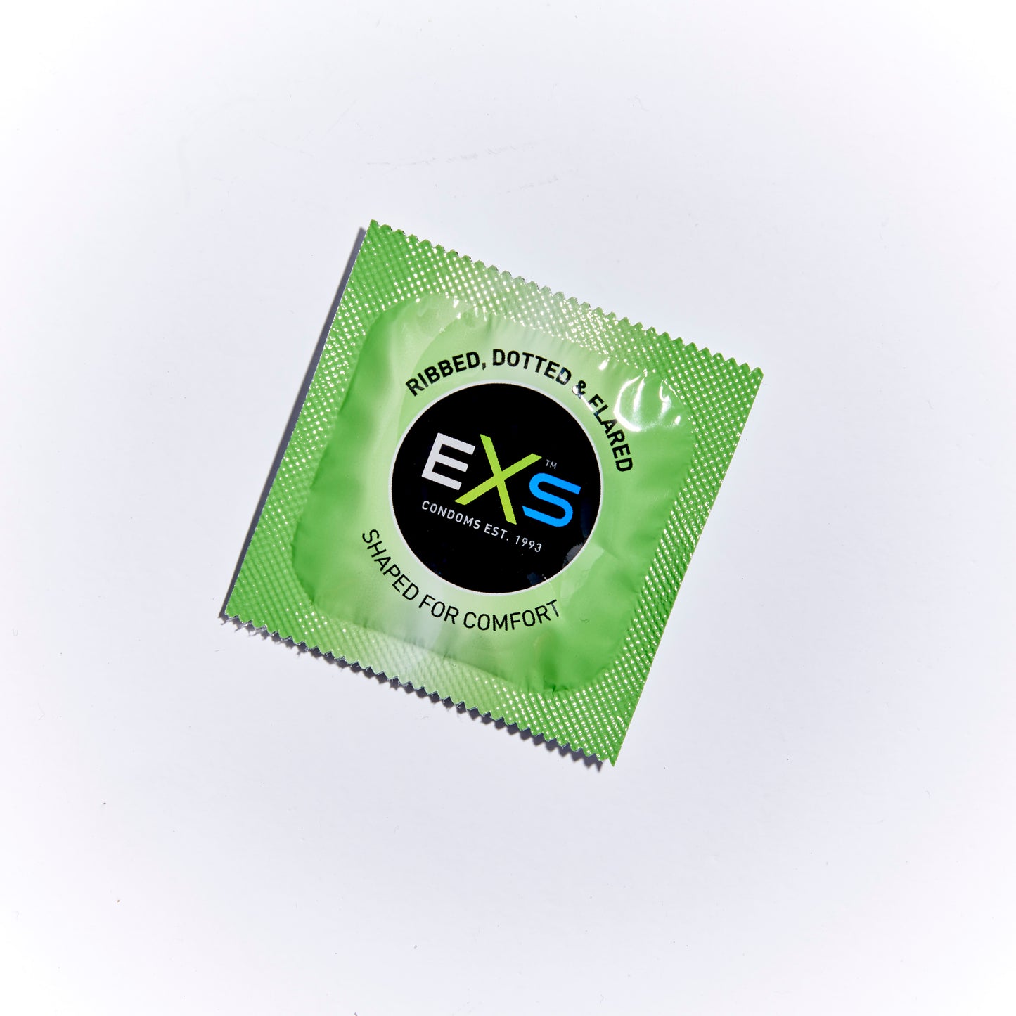 exs condoms ribbed and dotted single condom