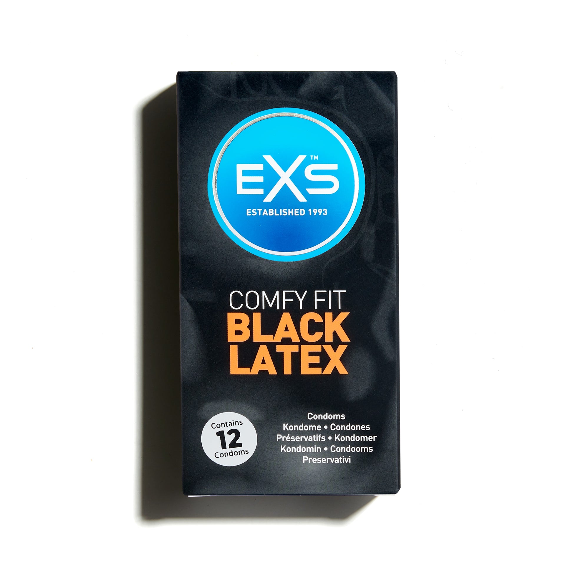 exs condoms black latex 12 pack image 