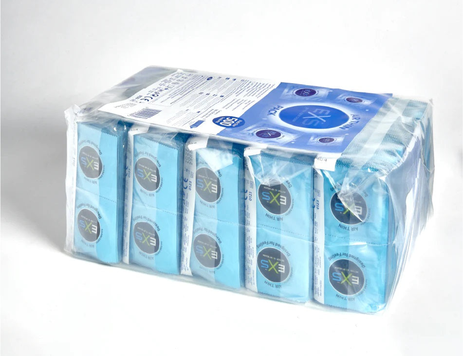 exs condoms airthin 500 bulk pack
