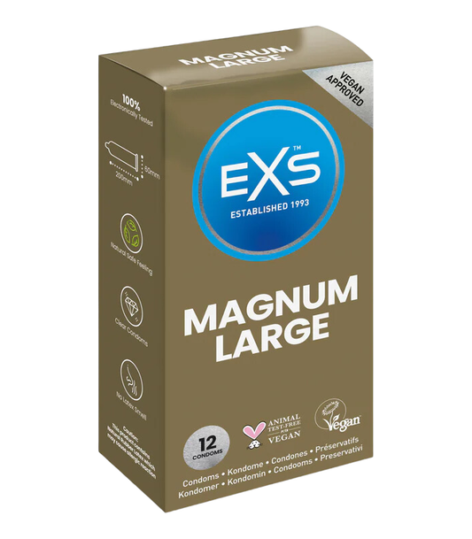 exs condoms magnum large single pack infographic