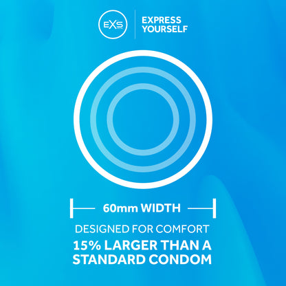 exs condoms magnum larger width infographic