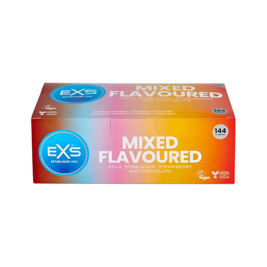 exs condoms mixed flavoured 144 pack 