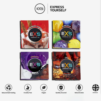 exs condoms mixed flavoured variety image 