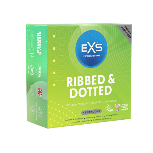 exs condoms ribbed and dotted 48 pack main image 