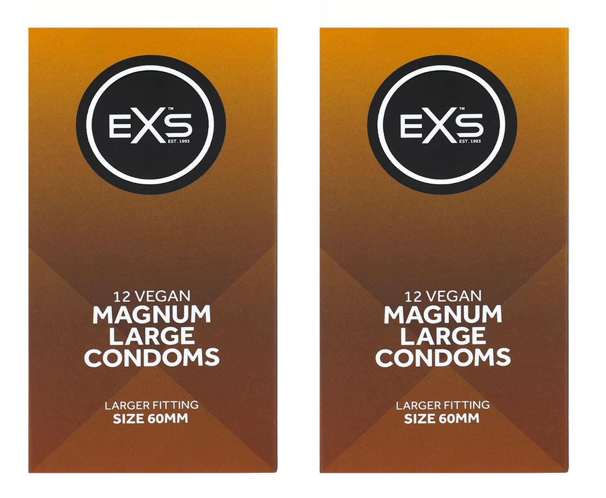 EXS | Magnum Condoms | Natural Latex & Silicone Lubricated | Large Size | Vegan