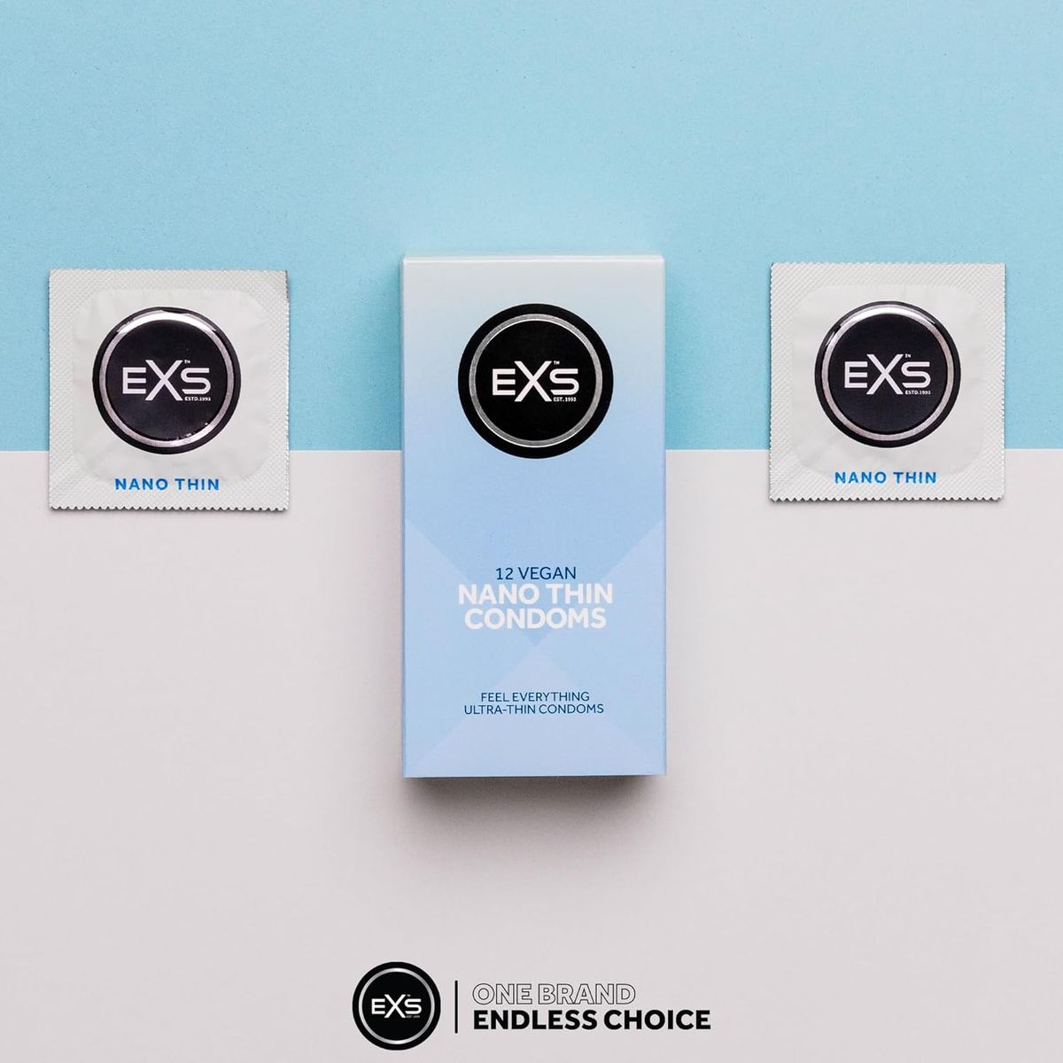 EXS | Nano Thin Condoms | One of The Thinnest Quality Condoms | Vegan
