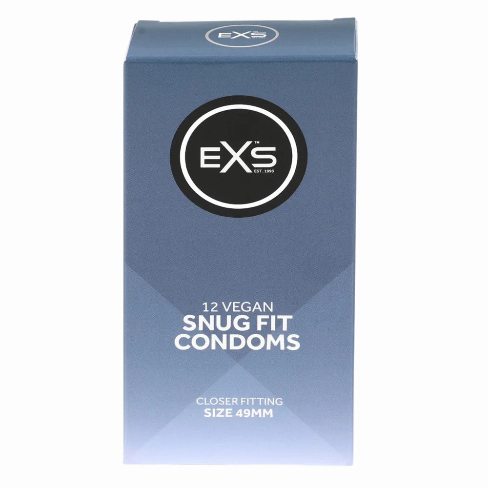 EXS | Snug Fit Condoms | Natural Latex & Tighter More Secure Condom | Vegan