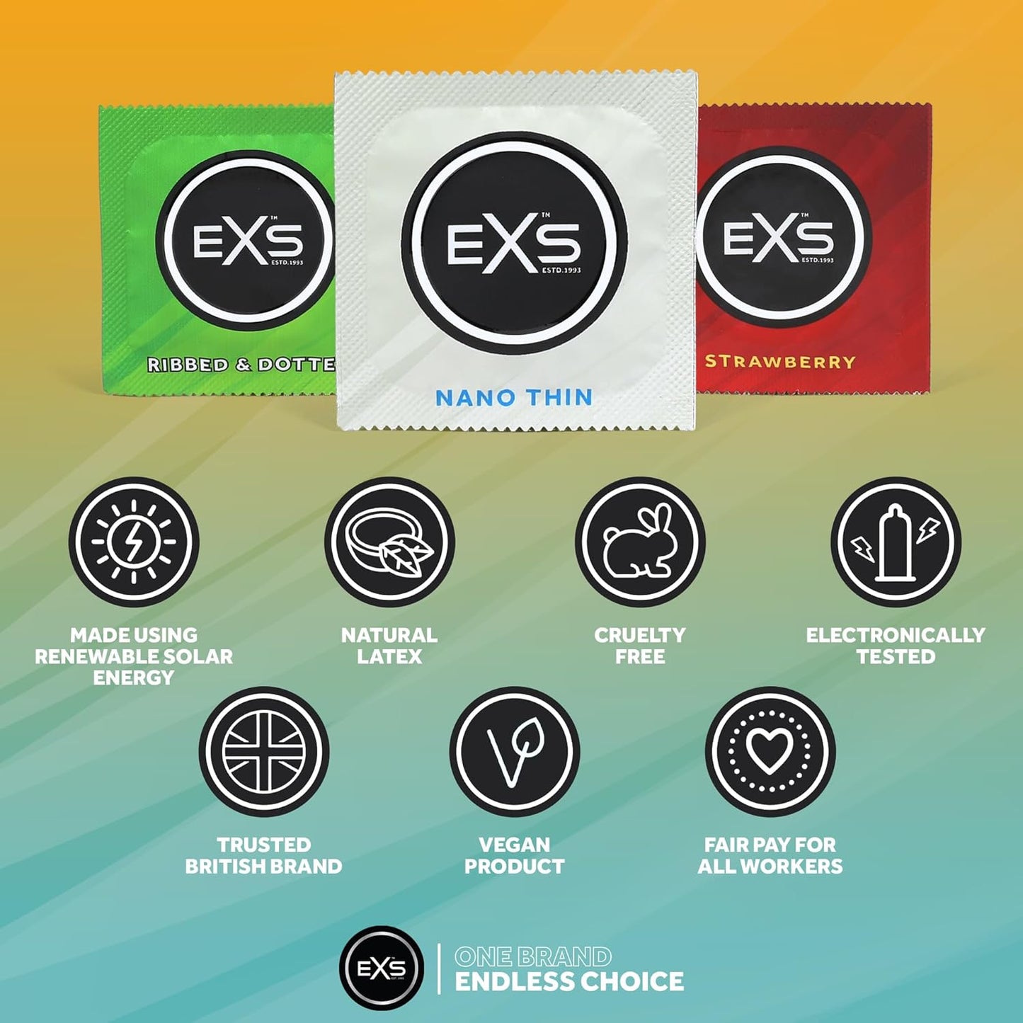 EXS Variety Pack Condoms - 48 pack - 7 Condom Types