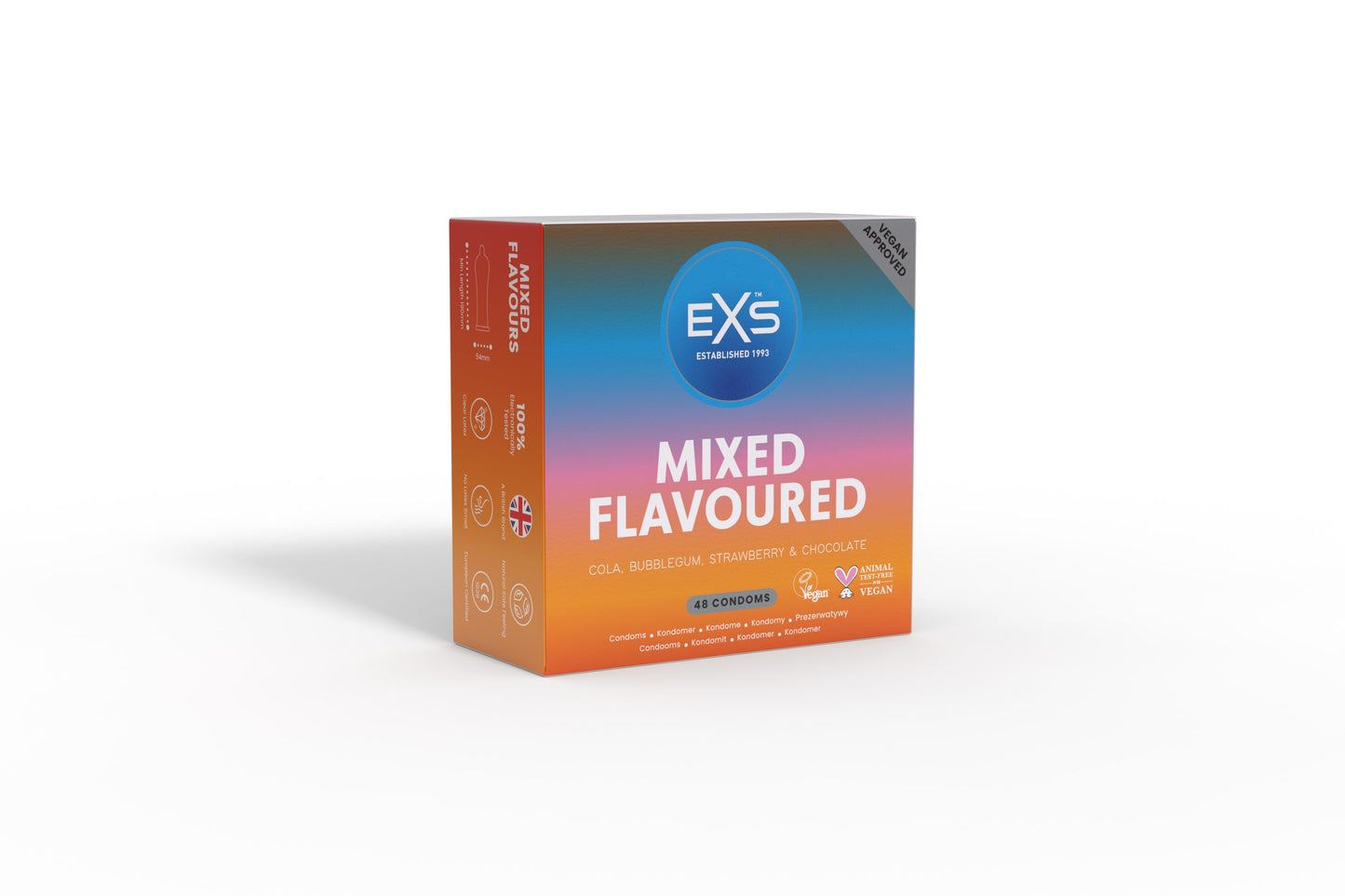 exs condoms mixed flavoured 48 pack image